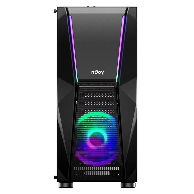 PC, gaming si accesorii - Componente PC - Componente - Carcase PC si server - Carcasa nJoy Fort, Middle Tower, ATX, fara sursa, Black - Infinity.ro