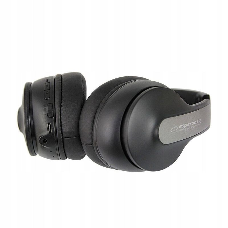 TV, Audio-Video si Foto - Portabile audio - Casti audio - Casti wireless, Esperanza EH240, Bluetooth 5.3, reducere activa a zgomotului, negru - Infinity.ro
