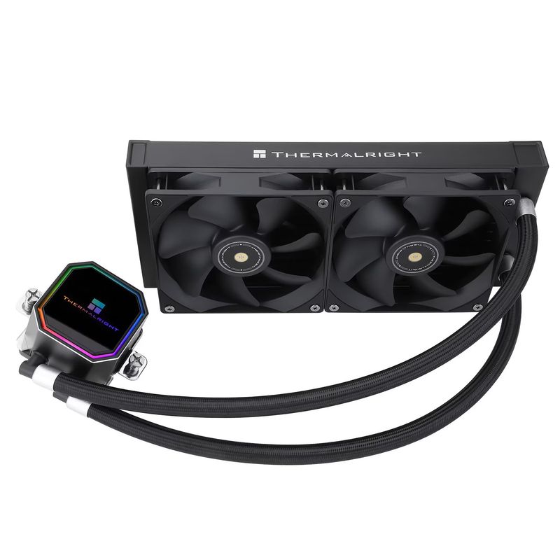 PC, gaming si accesorii - Componente PC - Coolere si Ventilatoare PC - Coolere Procesor - Cooler Thermalright „Frozen Prism 240 Black”, racire cu lichid, 2 x 120mm, 1850 rpm, fara LED, negru - Infinity.ro