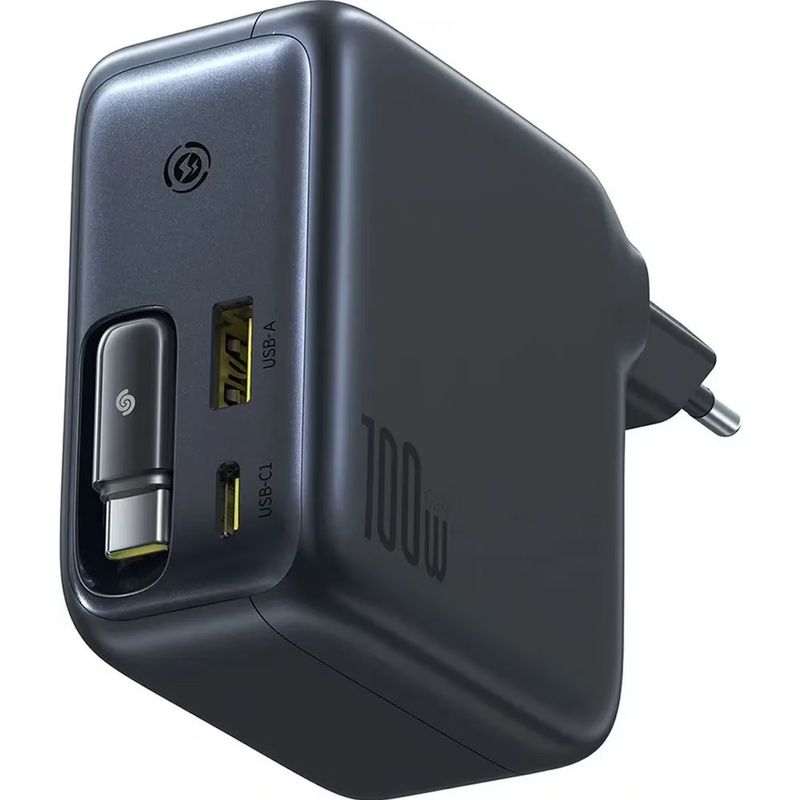 Laptop, Telefoane si Tablete - Telefoane mobile si accesorii - Accesorii Telefoane - Incarcatoare telefoane - Incarcator retea Baseus EnerCore CJ11, 100W, 2x USB-C, 1x USB-A, cablu 0.8m, negru - Infinity.ro