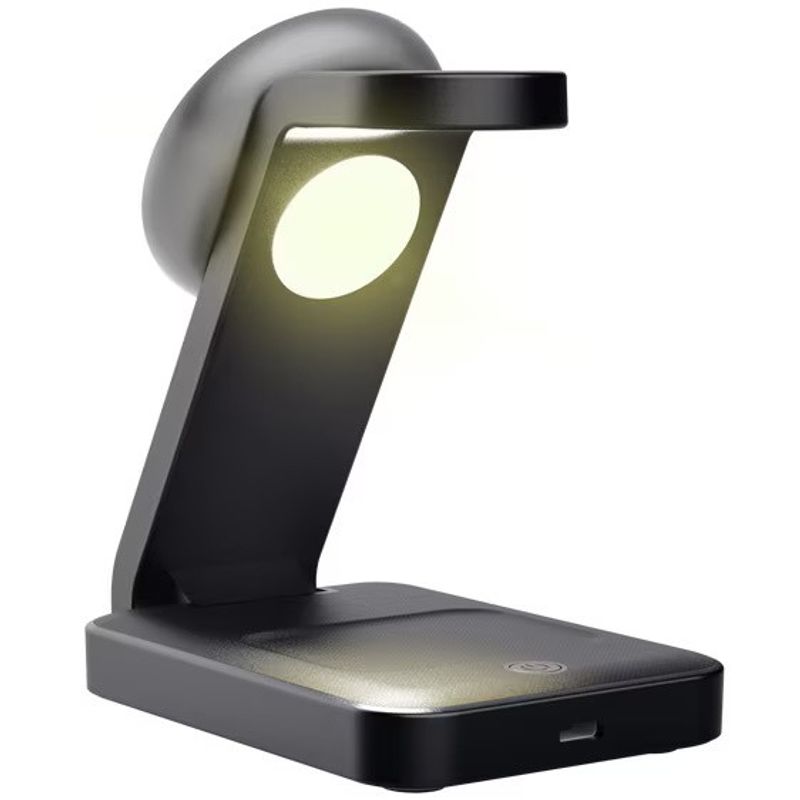Laptop, Telefoane si Tablete - Telefoane mobile si accesorii - Accesorii Telefoane - Incarcatoare telefoane - Incarcator wireless magnetic Trust VIRO 3-in-1, 15W, smartphone, earphones, smartwatch, Negru - Infinity.ro