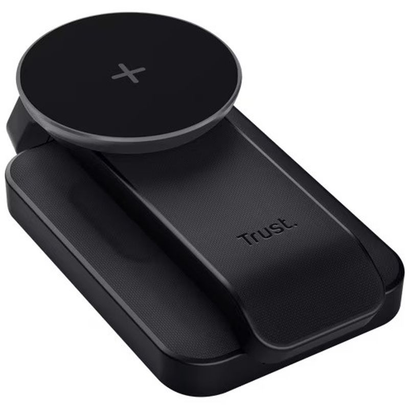 Laptop, Telefoane si Tablete - Telefoane mobile si accesorii - Accesorii Telefoane - Incarcatoare telefoane - Incarcator wireless magnetic Trust VIRO 3-in-1, 15W, smartphone, earphones, smartwatch, Negru - Infinity.ro