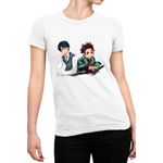 Fashion, accesorii si bijuterii - Femei - Imbracaminte femei - Tricouri si topuri femei - Tricou Femei Prince of Tenis Ryouma Kimetsu no Yaiba Tanjirou Samurai, alb,  marime 2XL - Infinity.ro