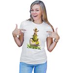 Fashion, accesorii si bijuterii - Femei - Imbracaminte femei - Tricouri si topuri femei - Tricou Femei Shrek Donkey Cat in the Boots Fluffy Walt Disney, alb,  marime 2XL - Infinity.ro