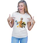 Fashion, accesorii si bijuterii - Femei - Imbracaminte femei - Tricouri si topuri femei - Tricou Femei Shrek Dance Happy Cookie Sweet Donald Duck, alb,  marime 2XL - Infinity.ro
