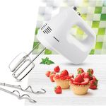 Electronice si Electrocasnice - Electrocasnice bucatarie - Mixere, tocatoare & roboti de bucatarie - Mixere - Mixer de mana Heinner White Blossom HM-250WHSL, 250W, 6 viteze + Turbo, Alb - Infinity.ro