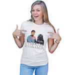 Fashion, accesorii si bijuterii - Femei - Imbracaminte femei - Tricouri si topuri femei - Tricou Femei Star Trek Darth Vader Star Wars James T Kirk, alb,  marime 2XL - Infinity.ro