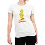 Fashion, accesorii si bijuterii - Femei - Imbracaminte femei - Tricouri si topuri femei - Tricou Femei The Simpsons Children TV Show Homer Lisa Bart, alb,  marime 2XL - Infinity.ro