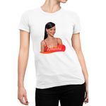 Fashion, accesorii si bijuterii - Femei - Imbracaminte femei - Tricouri si topuri femei - Tricou Femei Rihanna Beautiful Lady Concert Style American, alb,  marime 2XL - Infinity.ro
