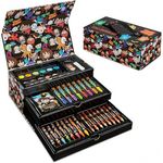 Jucarii, Copii si Bebe - Jucarii si jocuri - Jucarii & jocuri educative - Seturi pictura si desen - Set creativ de pictat cu Harry Potter, 42 piese, creioane cerate, carioci, acuarele si accesorii, in trusa, Maro - Infinity.ro
