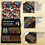 Jucarii, Copii si Bebe - Jucarii si jocuri - Jucarii & jocuri educative - Seturi pictura si desen - Set creativ de pictat cu Harry Potter, 42 piese, creioane cerate, carioci, acuarele si accesorii, in trusa, Maro - Infinity.ro