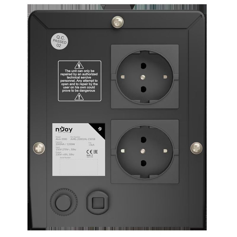 PC, gaming si accesorii - UPS-uri - Stabilizatoare de tensiune - Stabilizator de tensiune nJoy Alvis 2000, 2000VA/1200W, LCD Display - Infinity.ro