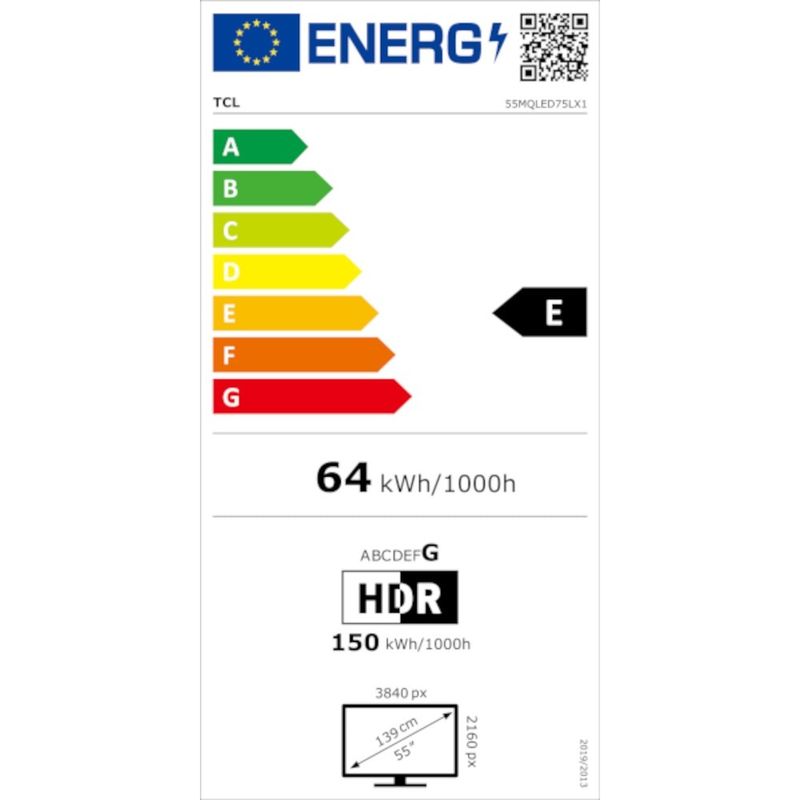 TV, Audio-Video si Foto - Televizoare - Televizor Smart Mini LED TCL 55MQLED75L, 139 cm, Ultra HD 4K, Google TV, Clasa E - Infinity.ro
