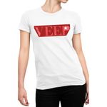 Fashion, accesorii si bijuterii - Femei - Imbracaminte femei - Tricouri si topuri femei - Tricou Femei Veep Logo Lone Wolf Senator Drama TV Show, alb,  marime 2XL - Infinity.ro