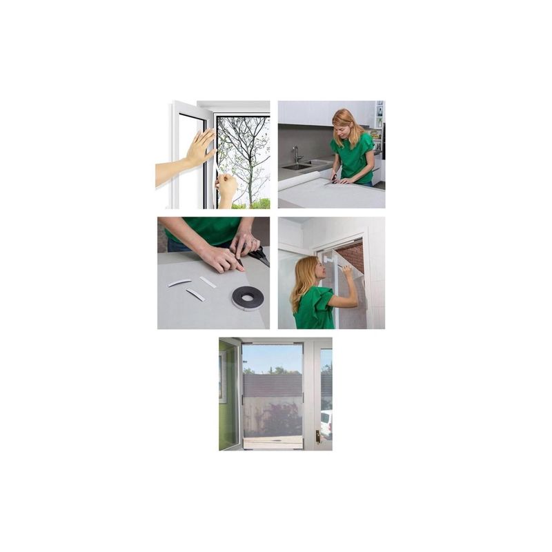 Casa si Gradina - Constructii - Ferestre si accesorii - Accesorii ferestre - Plasa de Tantari Usa Cu Banda Magnetica Stabila Alba 180x150cm (DB37L92BM) - Infinity.ro