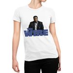 Fashion, accesorii si bijuterii - Femei - Imbracaminte femei - Tricouri si topuri femei - Tricou Femei The Wire Det. William 'Bunk' Moreland Classy Series, alb,  marime 2XL - Infinity.ro