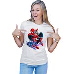 Fashion, accesorii si bijuterii - Femei - Imbracaminte femei - Tricouri si topuri femei - Tricou Femei Spiderman Clash of Clans Clash Royale Game, alb,  marime 2XL - Infinity.ro