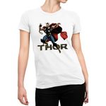 Fashion, accesorii si bijuterii - Femei - Imbracaminte femei - Tricouri si topuri femei - Tricou Femei Thor Nordic God American Movie Powers, alb,  marime 2XL - Infinity.ro