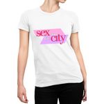 Fashion, accesorii si bijuterii - Femei - Imbracaminte femei - Tricouri si topuri femei - Tricou Femei Sex and the City Logo Worker Job NY Love, alb,  marime 2XL - Infinity.ro