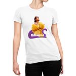 Fashion, accesorii si bijuterii - Femei - Imbracaminte femei - Tricouri si topuri femei - Tricou Femei Rihanna Design Awards Fluffy Queen Album, alb,  marime 2XL - Infinity.ro