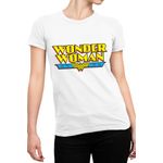 Fashion, accesorii si bijuterii - Femei - Imbracaminte femei - Tricouri si topuri femei - Tricou Femei Wonder Woman Logo American Comic Books Action, alb,  marime 2XL - Infinity.ro