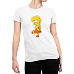 Fashion, accesorii si bijuterii - Femei - Imbracaminte femei - Tricouri si topuri femei - Tricou Femei The Simpsons Maggie Lisa Daugher Mom Dress, alb,  marime 2XL - Infinity.ro