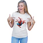 Fashion, accesorii si bijuterii - Femei - Imbracaminte femei - Tricouri si topuri femei - Tricou Femei Spiderman Marvel Bite Superhero, alb,  marime 2XL - Infinity.ro
