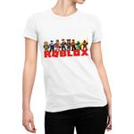 Fashion, accesorii si bijuterii - Femei - Imbracaminte femei - Tricouri si topuri femei - Tricou Femei Roblox Team Group Super Hero Video Game, alb,  marime 2XL - Infinity.ro