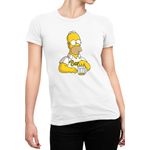 Fashion, accesorii si bijuterii - Femei - Imbracaminte femei - Tricouri si topuri femei - Tricou Femei The Simpsons Beer Dad Night Dinner Stream Netflix, alb,  marime 2XL - Infinity.ro