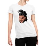 Fashion, accesorii si bijuterii - Femei - Imbracaminte femei - Tricouri si topuri femei - Tricou Femei The Weeknd Pixels Minecraft Game Abel Makkonen, alb,  marime 2XL - Infinity.ro