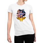 Fashion, accesorii si bijuterii - Femei - Imbracaminte femei - Tricouri si topuri femei - Tricou Femei Wonder Woman Fight Book Cartoons Animation, alb,  marime 2XL - Infinity.ro