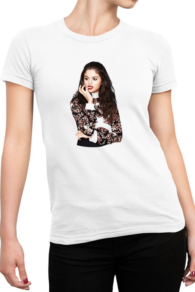 Tricou Femei Selena Gomez Singer Artist Show, alb,  marime 2XL