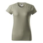 Fashion, accesorii si bijuterii - Femei - Imbracaminte femei - Tricouri si topuri femei - Tricou pentru dama Malfini Basic 134, bumbac 160 g/mp, croiala cambrata XL Kaki deschi - Infinity.ro