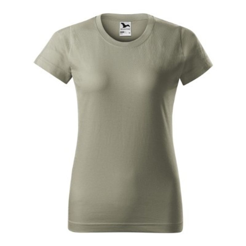Fashion, accesorii si bijuterii - Femei - Imbracaminte femei - Tricouri si topuri femei - Tricou pentru dama Malfini Basic 134, bumbac 160 g/mp, croiala cambrata XL Kaki deschi - Infinity.ro