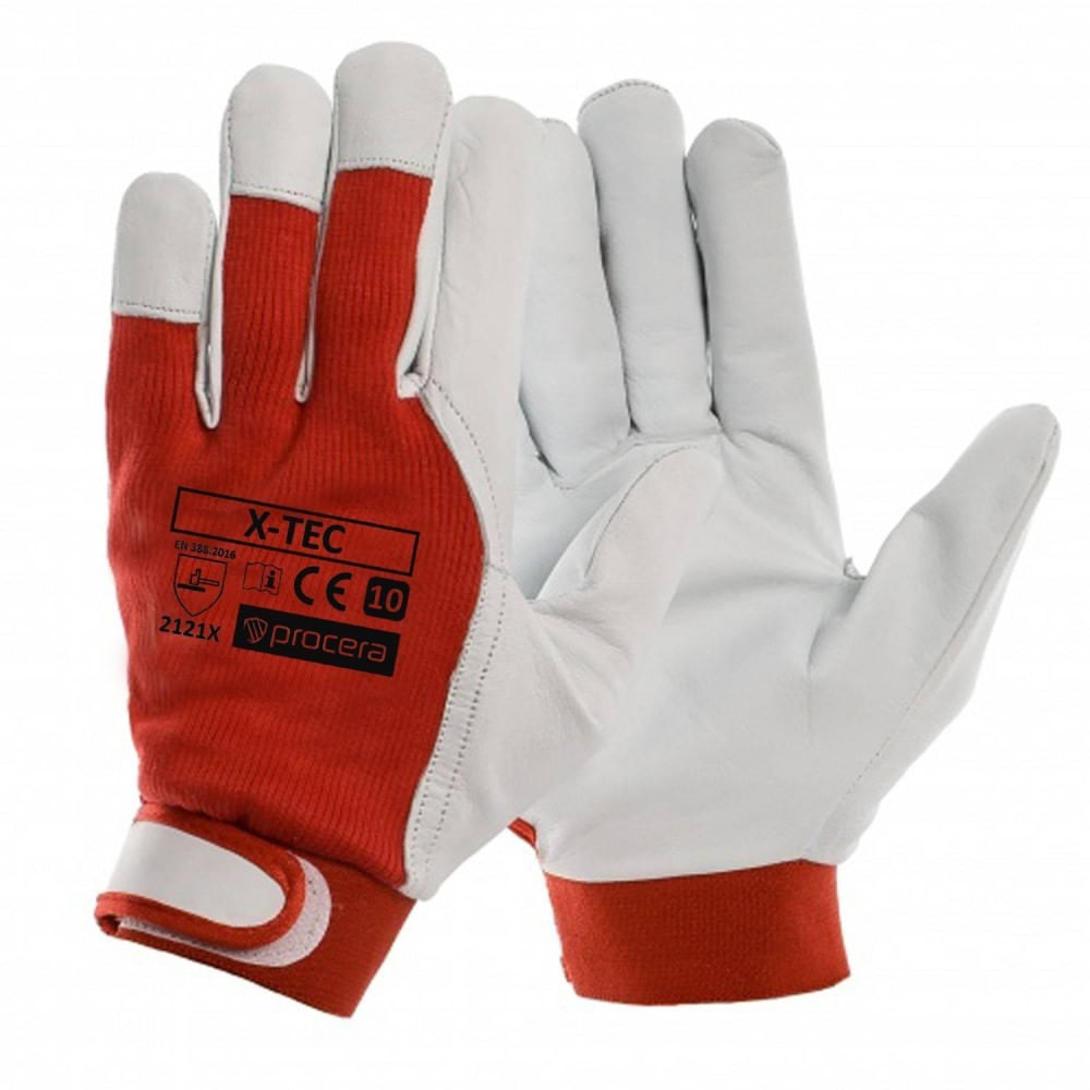 Set 12 manusi de protectie combinate, Procera, X-TEC, marimea 7