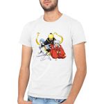 Fashion, accesorii si bijuterii - Barbati - Imbracaminte - Tricouri si bluze barbati - Tricou barbati Assassination Classroom Koro Sensei Neon Anime, alb, marime 2XL - Infinity.ro