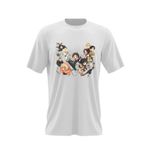 Fashion, accesorii si bijuterii - Barbati - Imbracaminte - Tricouri si bluze barbati - Tricou barbati Attack on Titan All Team Gang Echipa Anime, alb, marime 2XL - Infinity.ro