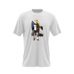 Fashion, accesorii si bijuterii - Barbati - Imbracaminte - Tricouri si bluze barbati - Tricou barbati Attack on Titan Annie Leonhart AOT Anime, alb, marime 2XL - Infinity.ro