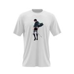 Fashion, accesorii si bijuterii - Barbati - Imbracaminte - Tricouri si bluze barbati - Tricou barbati Attack on Titan Eren Yeager Anime AOT, alb, marime 2XL - Infinity.ro