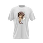Fashion, accesorii si bijuterii - Barbati - Imbracaminte - Tricouri si bluze barbati - Tricou barbati Attack on Titan Eren Yeager Devil Manga AOT, alb, marime 2XL - Infinity.ro