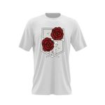 Fashion, accesorii si bijuterii - Barbati - Imbracaminte - Tricouri si bluze barbati - Tricou barbati Attack on Titan Garrison Crest Anime Manga, alb, marime 2XL - Infinity.ro