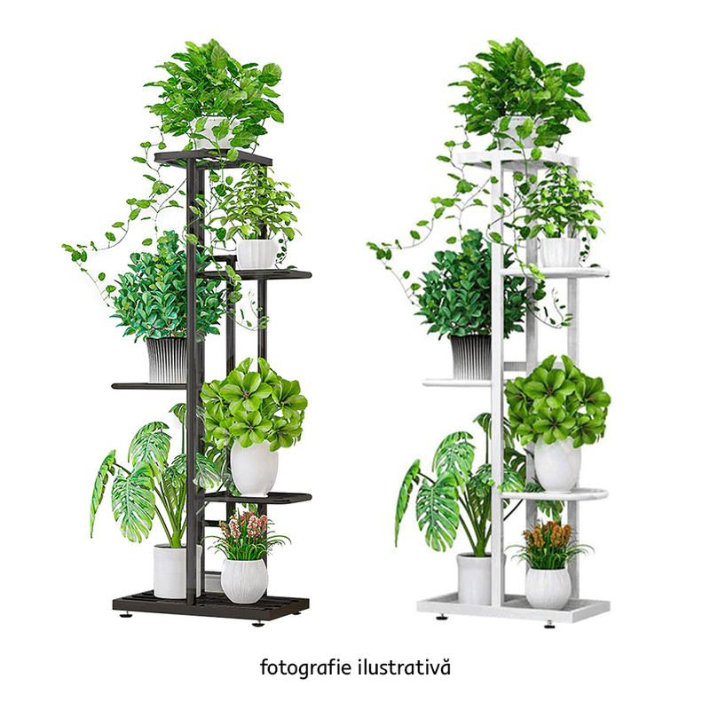 Casa si Gradina - Gradinarit si plante - Plante si ghivece - Ghivece si suporturi - Suport metalic pentru flori, gri inchis, BAMIR TIP 1 - Infinity.ro
