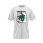 Fashion, accesorii si bijuterii - Barbati - Imbracaminte - Tricouri si bluze barbati - Tricou barbati Attack on Titan Military Police Crest Anime, alb, marime 2XL - Infinity.ro