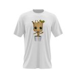 Fashion, accesorii si bijuterii - Barbati - Imbracaminte - Tricouri si bluze barbati - Tricou barbati Baby Groot Cute Tree Love Gift, alb, marime 2XL - Infinity.ro