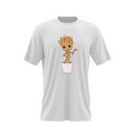 Fashion, accesorii si bijuterii - Barbati - Imbracaminte - Tricouri si bluze barbati - Tricou barbati Baby Groot Dragobete Valentines Day Bebe, alb, marime 2XL - Infinity.ro