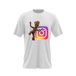 Fashion, accesorii si bijuterii - Barbati - Imbracaminte - Tricouri si bluze barbati - Tricou barbati Baby Groot Instagram Influencer Creator, alb, marime 2XL - Infinity.ro