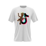 Fashion, accesorii si bijuterii - Barbati - Imbracaminte - Tricouri si bluze barbati - Tricou barbati Baby Groot Tiktok Creator Star, alb, marime 2XL - Infinity.ro