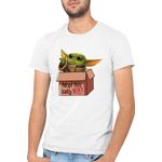 Fashion, accesorii si bijuterii - Barbati - Imbracaminte - Tricouri si bluze barbati - Tricou barbati Baby Yoda Adopt Alien Star Wars, alb, marime 2XL - Infinity.ro
