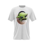 Fashion, accesorii si bijuterii - Barbati - Imbracaminte - Tricouri si bluze barbati - Tricou barbati Baby Yoda Cos, alb, marime 2XL - Infinity.ro