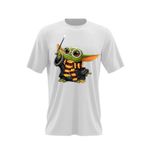 Fashion, accesorii si bijuterii - Barbati - Imbracaminte - Tricouri si bluze barbati - Tricou barbati Baby Yoda Harry Potter Magic, alb, marime 2XL - Infinity.ro